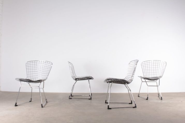 4 Bertoia-stijl stoelen