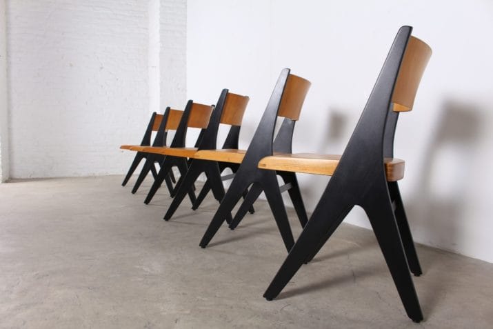 Zeldzame reeks CASALA "Penguin" stoelen van Carl Sasse