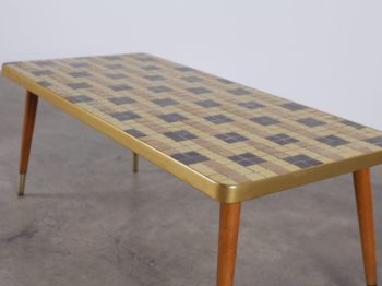Table basse céramique or
