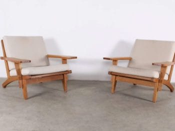 Rare paire de fauteuils "GE 375" - HANS J. WEGNER pour GETAMA