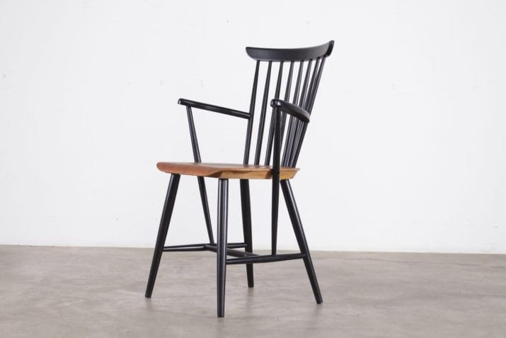 chaise fauteuil vintage barreaux noirs style tapiovaara 1