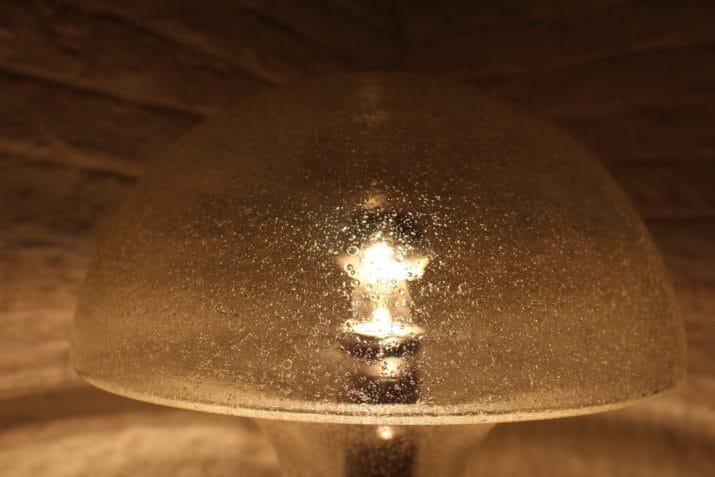 lampe vintage champignon verre bullé baum leuchten 5