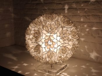 lampe boule de fleurs en barre design vintage Raush annees 70 à Liège addict