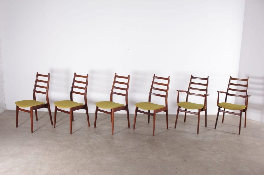 chaises fauteuils vintage palissandre casala 2