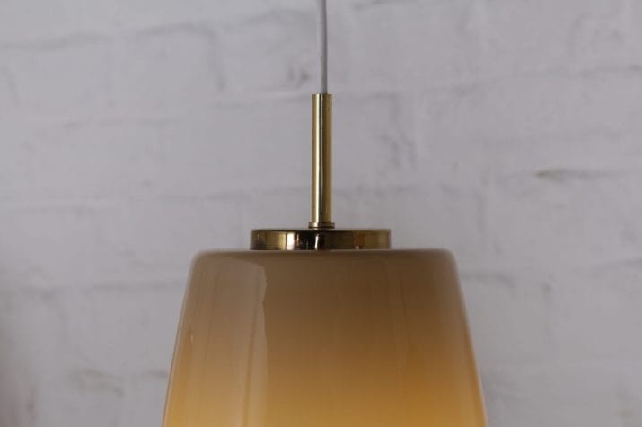 Iopaline glass pendel brass light midcentury italian 9