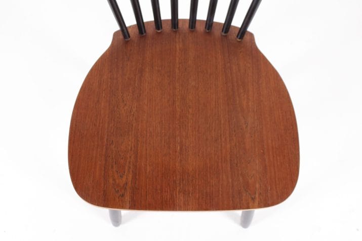 chaises scandinave vintage fanett style tapiovaara bois noir 11