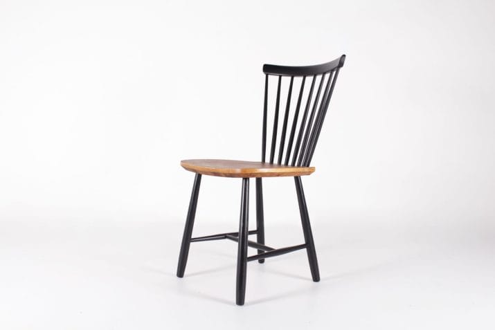 chaises scandinave vintage fanett style tapiovaara bois noir 7