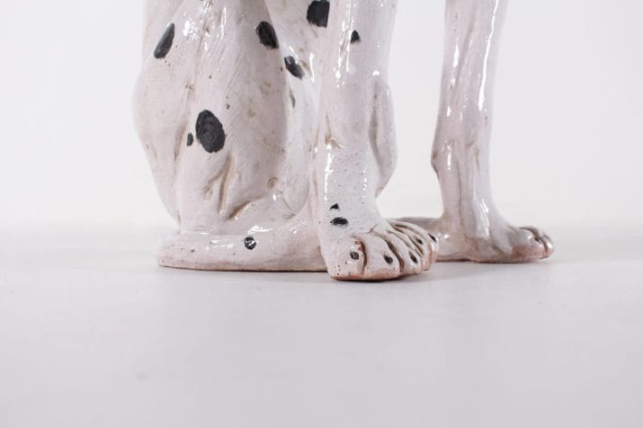 chien ceramique terracotta dalmatien vintage italie 8