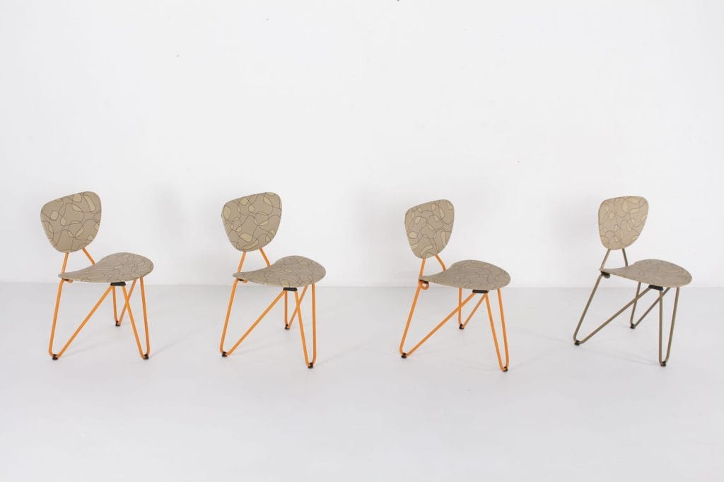 chaises forme libre atomique vintage 1