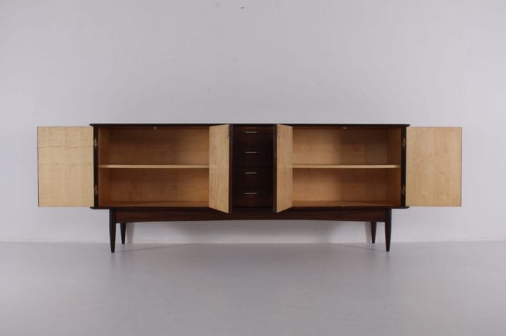 buffet sideboard palissandre laiton mich 10