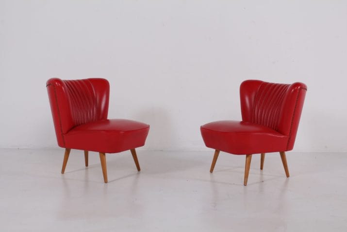 chauffeuse fauteuils cocktail skai rouge 3
