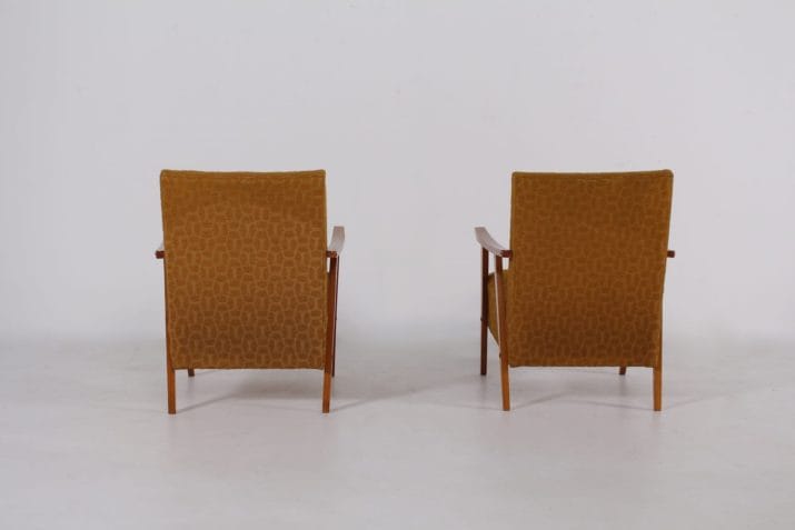 fauteuils tissus ocre HG vintage 5