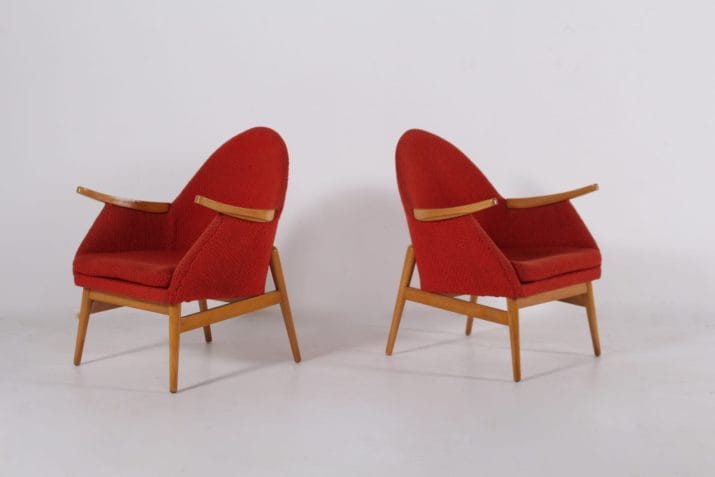 fauteuils vintage HG tissus corail europe 4