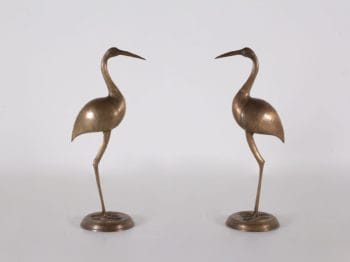Paire d'ibis en laiton