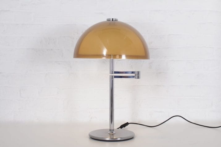 lampe vintage articulée chrome double reflecteur 3