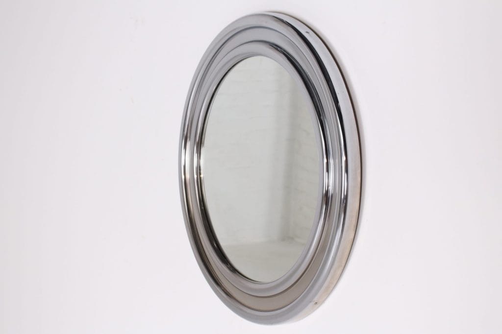 miroir rond chrome circulaire st sergio mazza 1