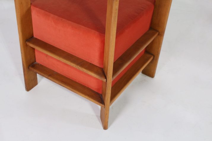 fauteuils coin velours orange corailIMG 9315