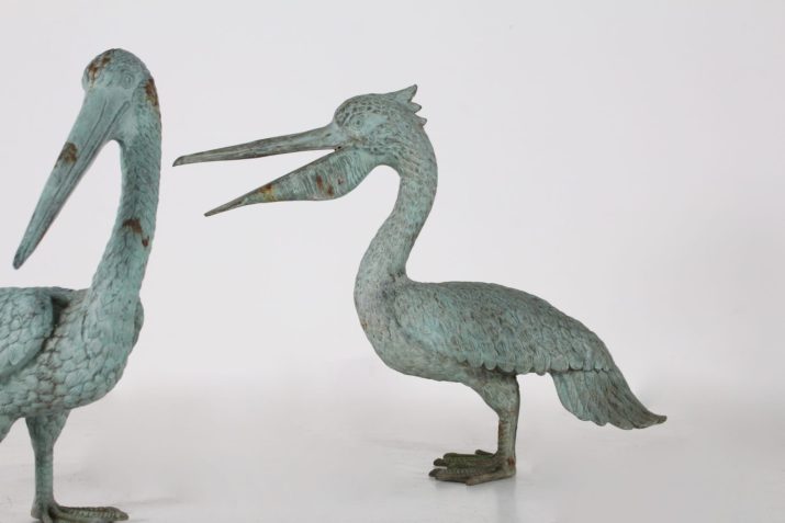 sculptures pelicans métal patine bronzeIMG 0138
