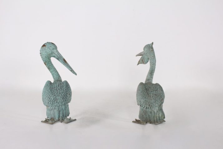 sculptures pelicans métal patine bronzeIMG 0147