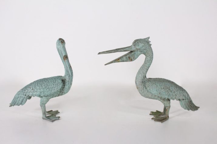 sculptures pelicans métal patine bronzeIMG 0148