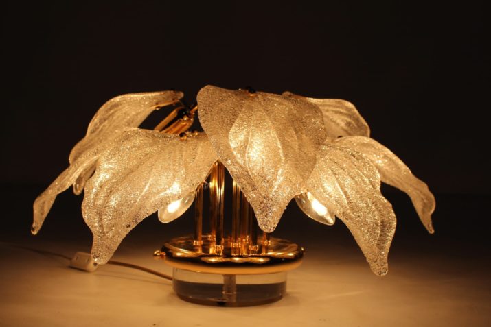 Lamp van messing en Murano glas van Novaresi