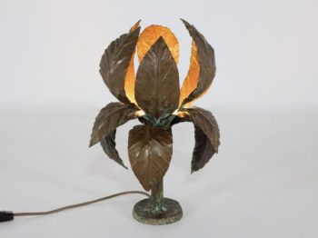 lampe fleur cuivre brutalisteIMG 1735