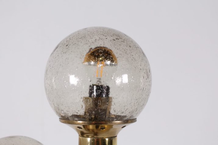 lampadaire laiton boules verre bulléIMG 3113