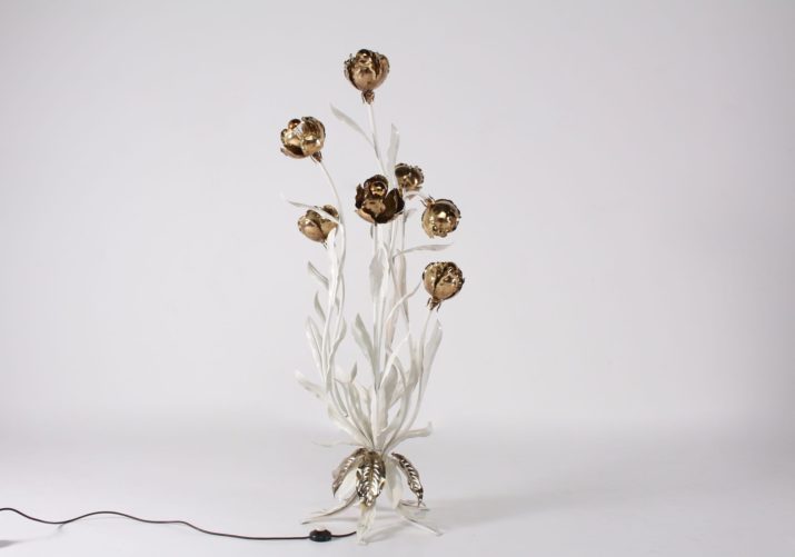lampadaire blanc fleur or kogl decIMG 3345