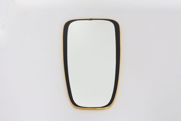 miroir forme libre noir dorélampe champignon peill putzler pointuIMG 6274