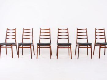 6 chaises scandinaves en palissandre