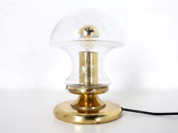 Lampe Champignon Pied Cuivre Verre SouffléIMG 9827