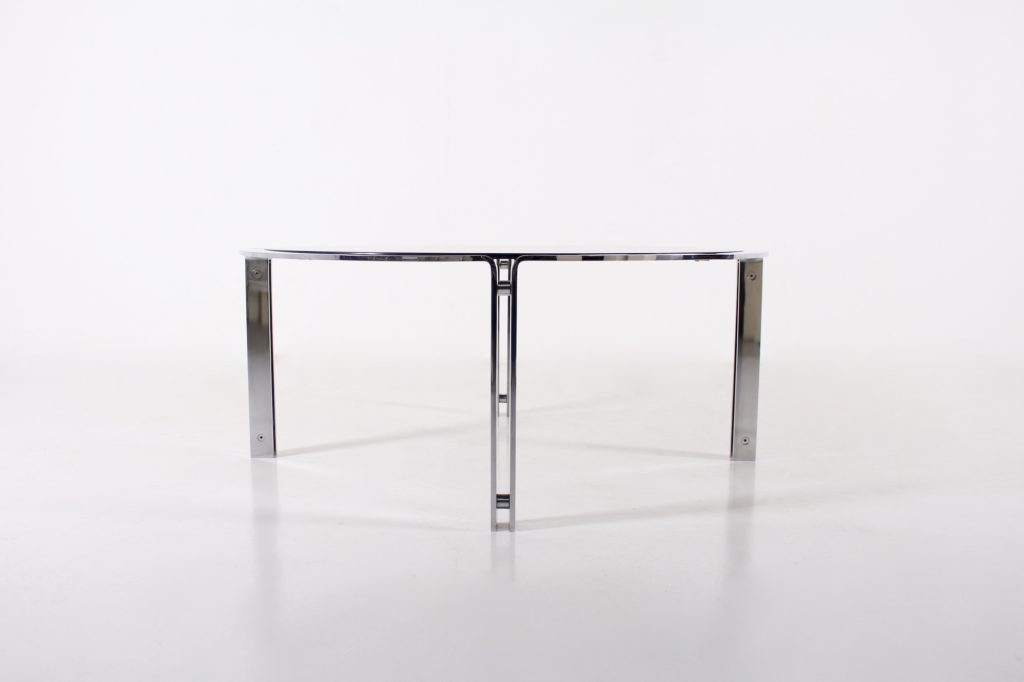 Round Coffee Table Chrome Smoked GlassIMG 0384