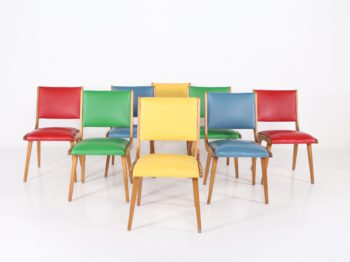 8 chaises style Jens Risom