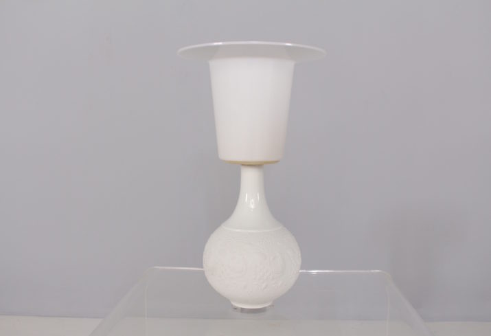 Paire Lampes Blanches Porcelaine PlastiqueIMG 7165