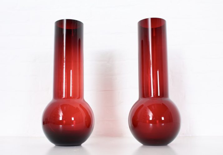 Paire Grands Vases Verre RougeIMG 0774
