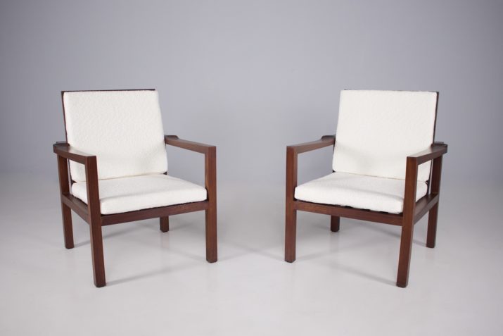 Pair of modernist armchairs