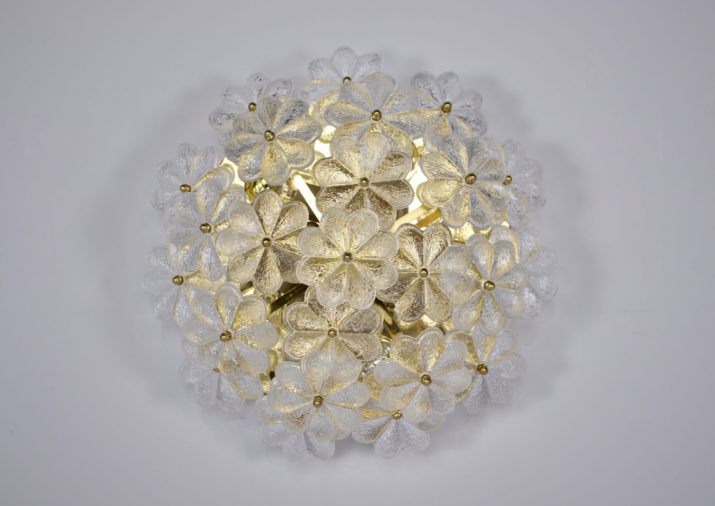 Wall/ceiling lamp with flowers Ernst Palme.