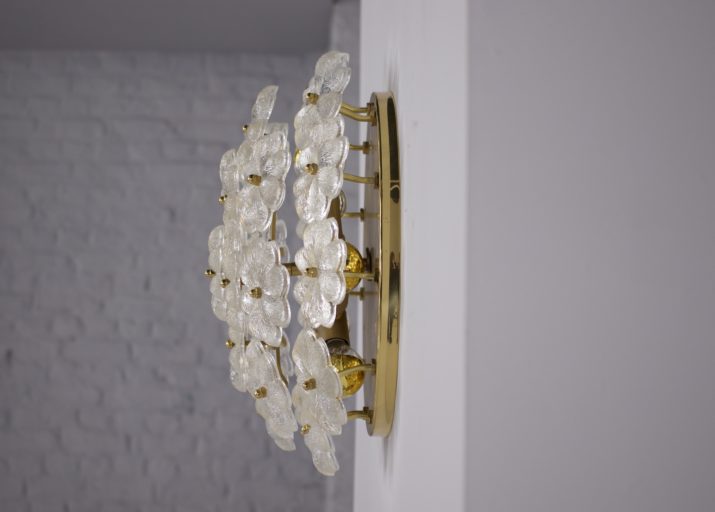 Wall/ceiling lamp with flowers Ernst Palme.