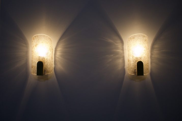 Pair of sconces in Murano & brass 1970.