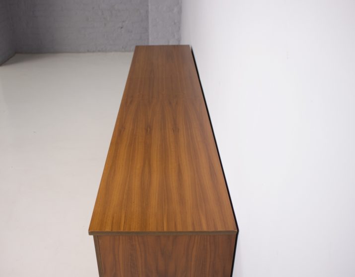 Modernist sideboard in walnut.