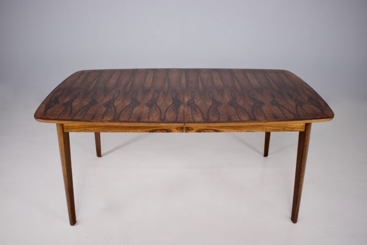 Scandinavian table in rosewood.