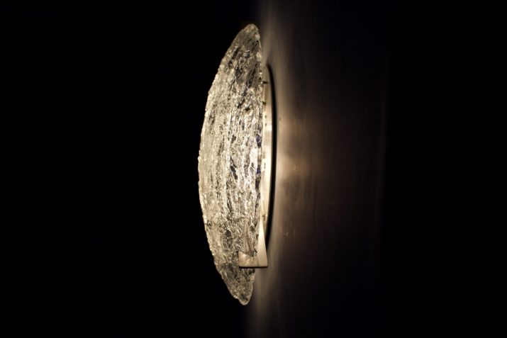 Gebogen plafondlamp "Ice Glass