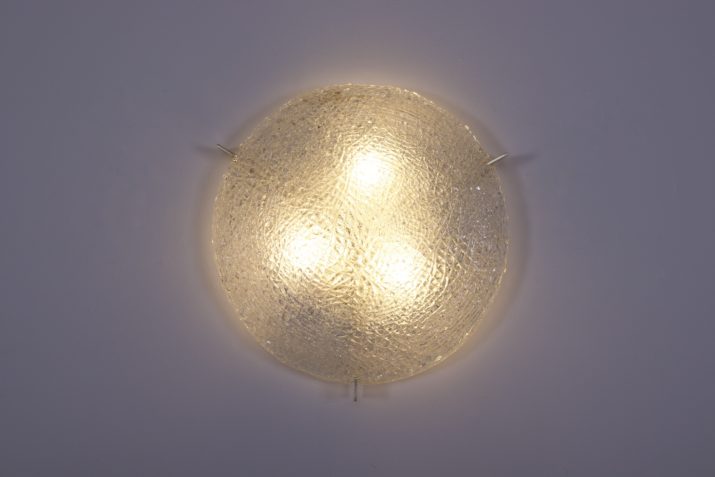 Curved glass ceiling light