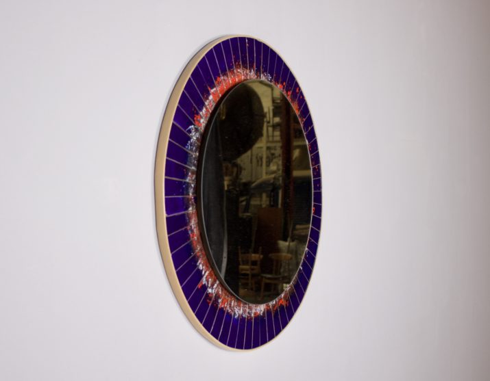Miroir Rond Cuivre Emaille IMG