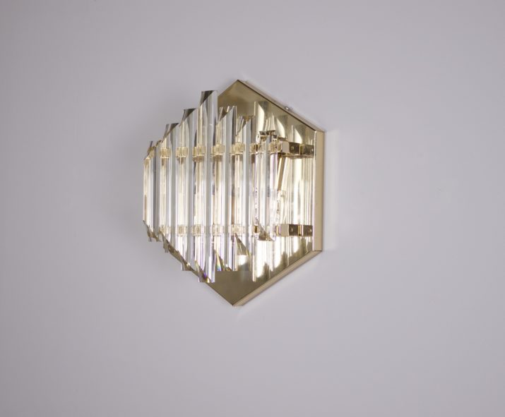 Prismatische wandlamp Venini stijl