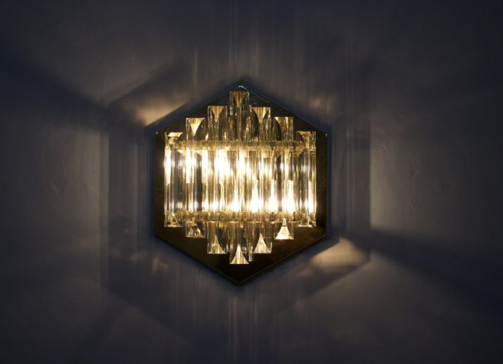 Prismatic wall lamp Venini style