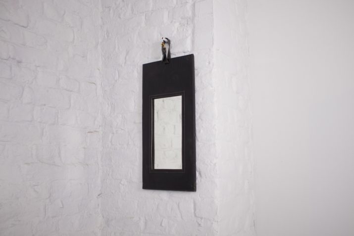 Leather mirror style Jacques Adnet.